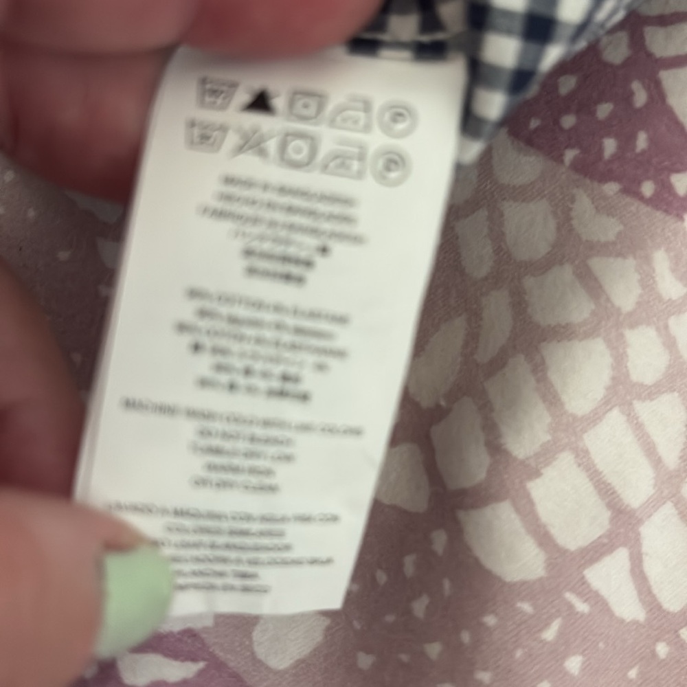 Michael Kors Blue and White Gingham Shirt - Picture 5 of 5